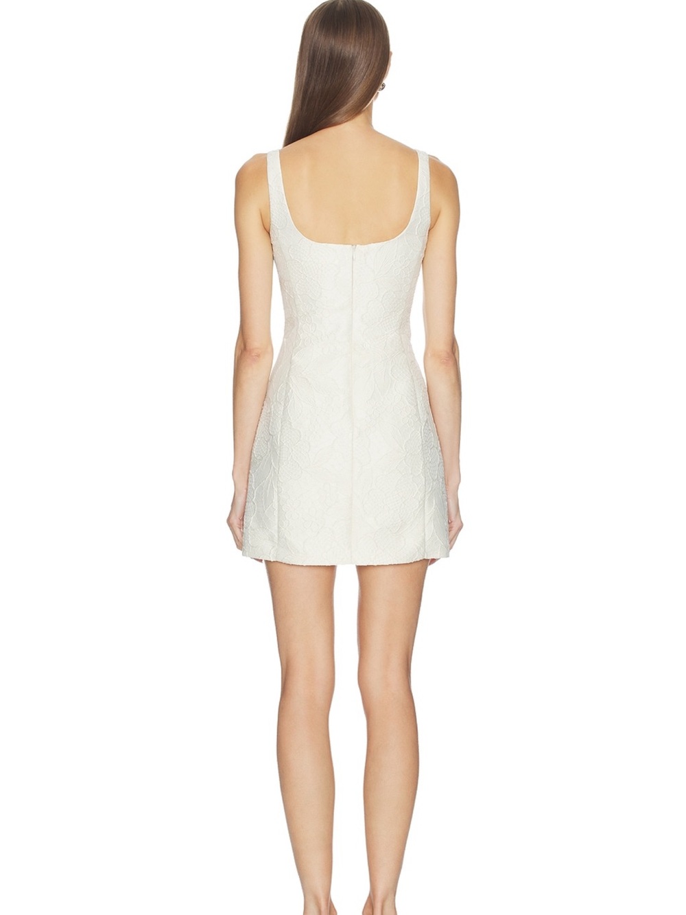 Amanda Uprichard Isabella Dress in Chalk - Picture 2 of 5